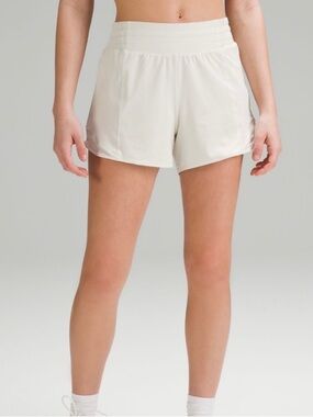 Lululemon Hotty Hot Shorts Size 12 Beige Lightweight Running Athletic Like New
